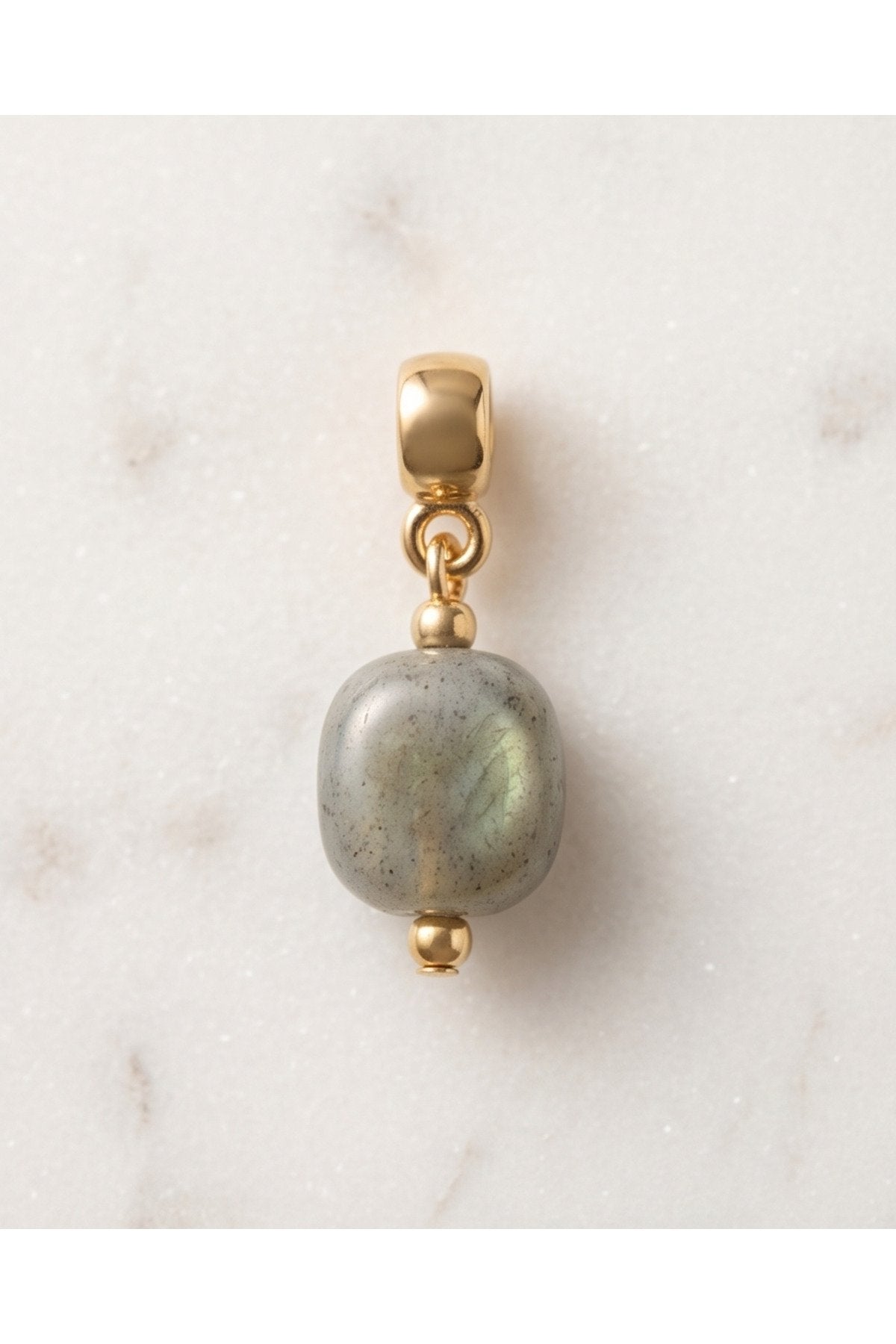 ALTIN KAPLAMA LABRADORİT CHARM