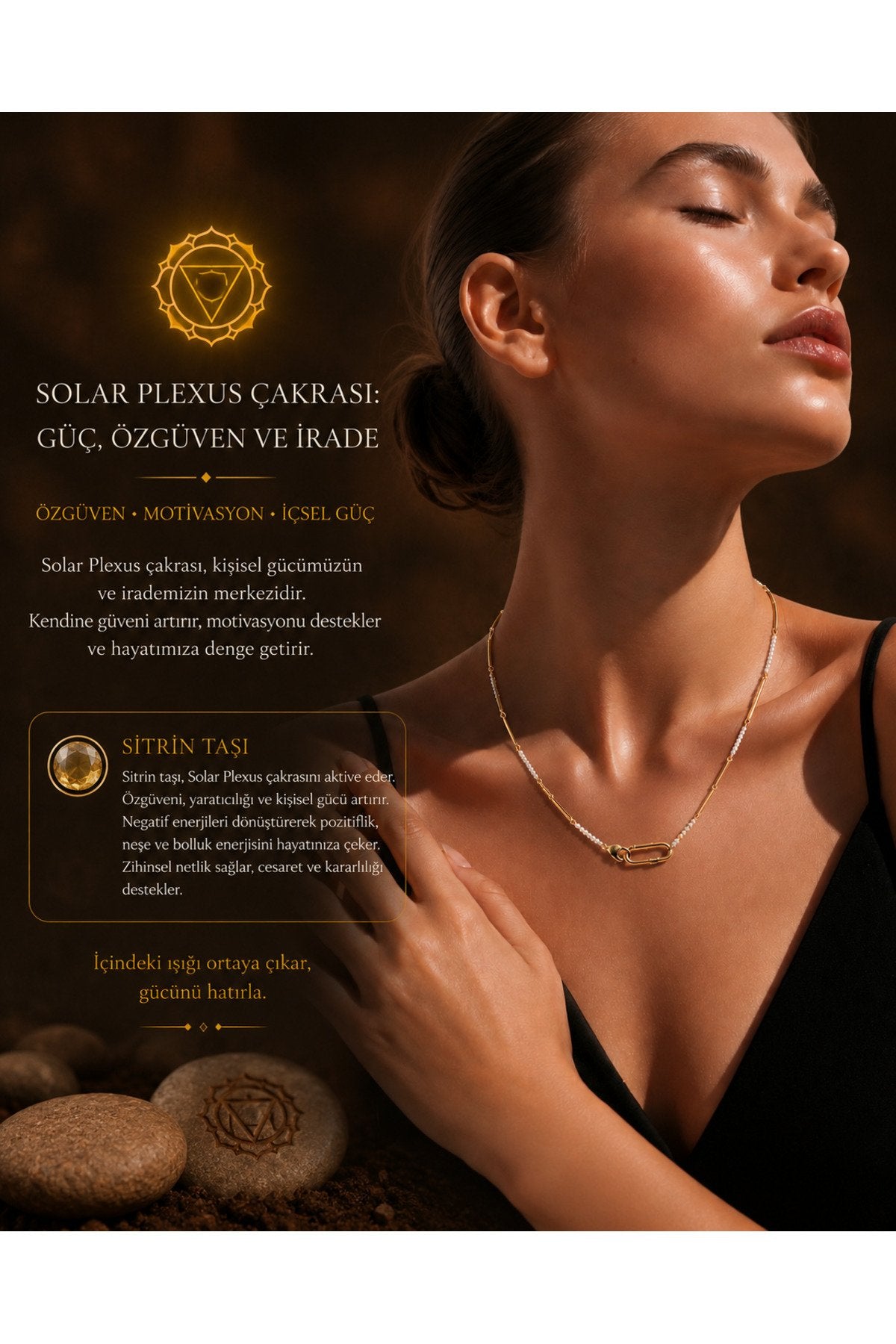 SOLAR PLEKSUS ÇAKRA KOLYESİ - YILDIZ TAŞI