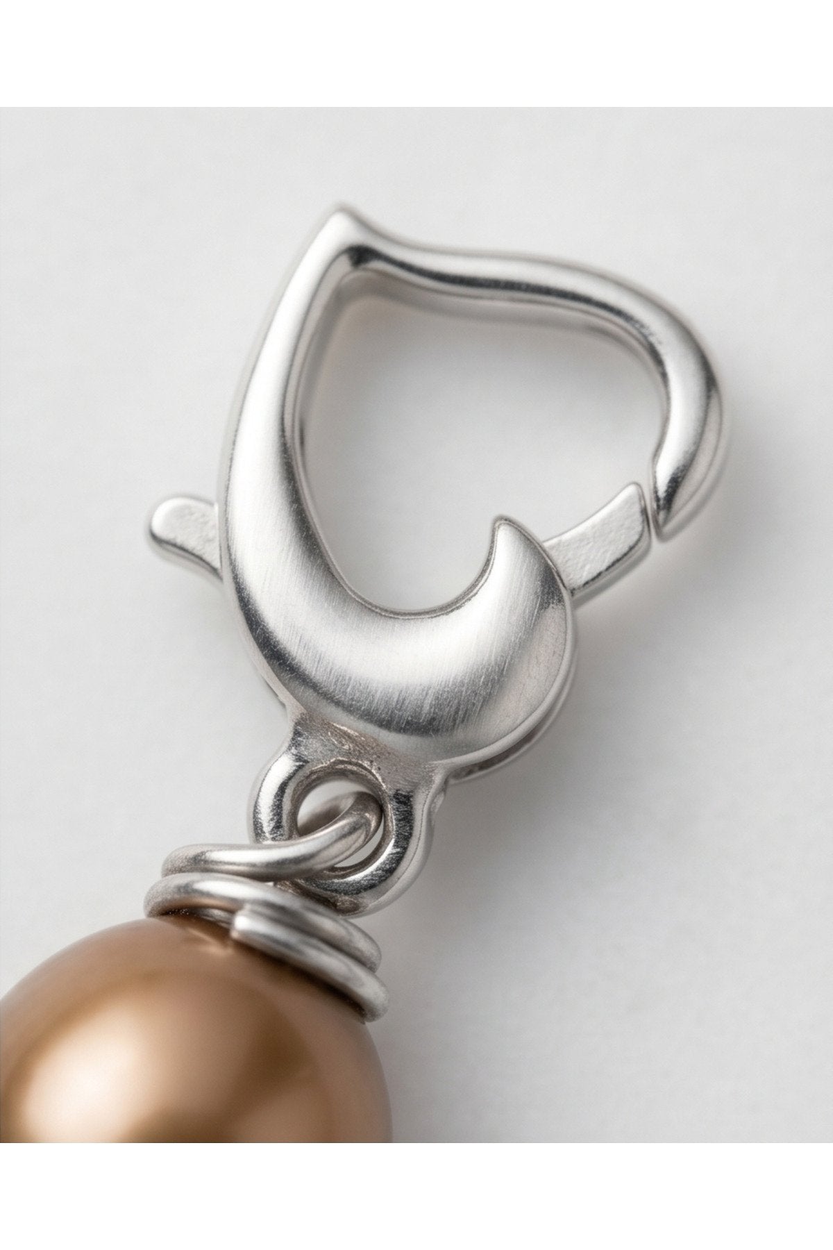 AÇILIR KLİPSLİ GERÇEK BAROK İNCİLİ KALP CHARM