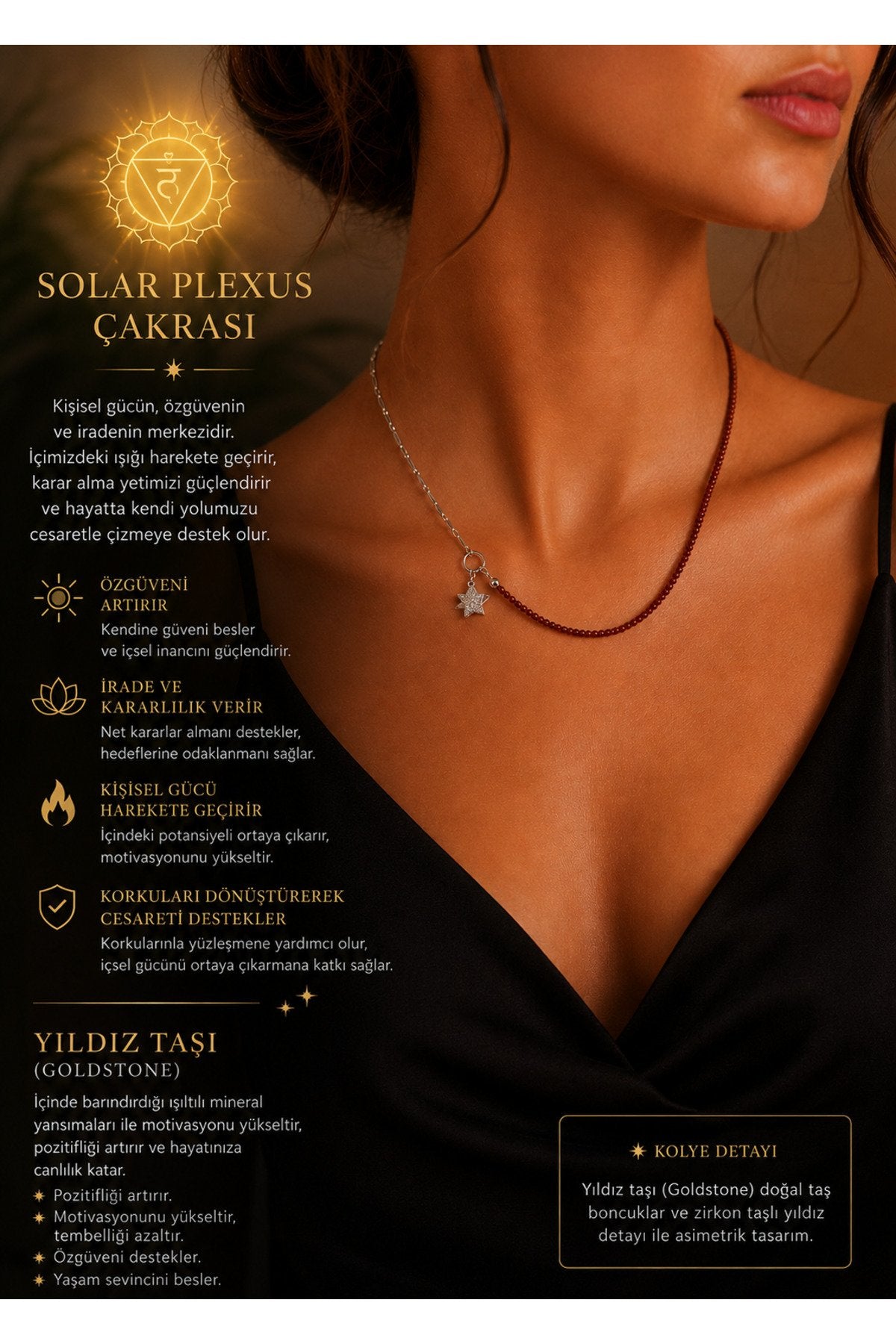 SOLAR PLEKSUS ÇAKRA KOLYESİ - YILDIZ TAŞI