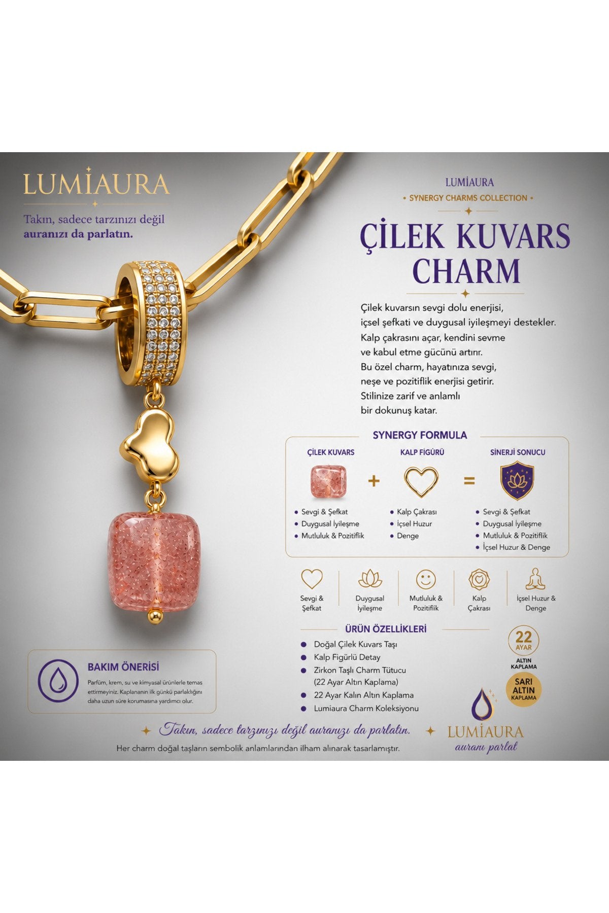SYNERGY CHARM- ALTIN KAPLAMA-KLİPSLİ